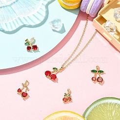 5 шт. 5 стиля латунных подвесок с микропаве из кубического циркония&nbsp;KK-CJ0004-12