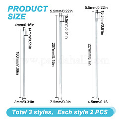 6 шт. 3 стиля никелевое оцинкование быстрый и простой инструмент для продевания шнурка TOOL-DC0001-09