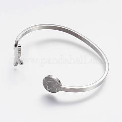 Браслеты-манжеты из нержавеющей стали 304&nbsp;BJEW-N0028-02P