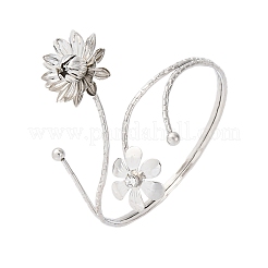 Braccialetti in lega di loto per ragazze e donne&nbsp;AJEW-A063-01D-P