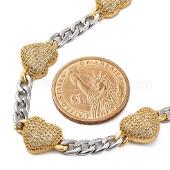 Ожерелья с подвеской в виде сердца из латуни для женщин&nbsp;NJEW-C064-02GP