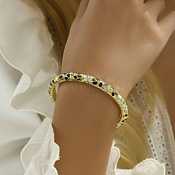 Emaille-Blumen-Armreif mit Strass&nbsp;PF4009-2