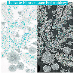 1 шт. полиэстер с вышитыми стеклянными украшениями&nbsp;DIY-PH0031-82A