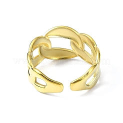 Открытое манжетное кольцо из нержавеющей стали 304 с ионным покрытием (IP) RJEW-L109-039G