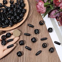 200 шт. 2 стиля крашеных бусин из натурального дерева&nbsp;WOOD-PA0001-29A