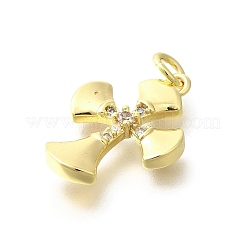 Латунные микропаве прозрачные подвески с фианитом KK-M297-10G