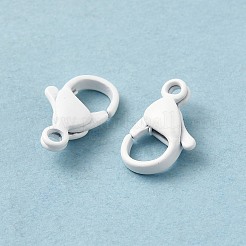 スプレー塗装された304ステンレススチールのロブスタークロウ留め金  ホワイト  12x7.5x4.5mm  穴：1.4mm&nbsp;STAS-R120-01E-01
