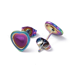 Ионное покрытие (ip) 304 нержавеющая сталь серьги-гвоздики фурнитура EJEW-I285-24MC