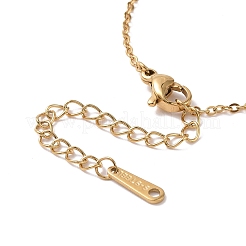 Collier pendentif cœur en oxyde de zirconium avec chaînes en acier inoxydable 304 pour femme&nbsp;NJEW-H164-01B