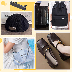 16 шт. Декоративные застежки для сумок овальной формы из цинкового сплава&nbsp;PURS-PH0001-35B