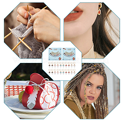 Подвеска в виде короны из искусственной жемчужины из смолы маркеры петель с замком HJEW-AB00093