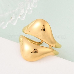 Кольца-манжеты из нержавеющей стали 304 в форме капли&nbsp;RJEW-R018-01G-02