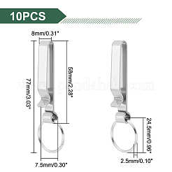 10 брелок из нержавеющей стали с зажимом для ремня безопасности STAS-UN0046-49
