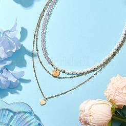 Оболочки жемчужные ожерелья NJEW-JN04893