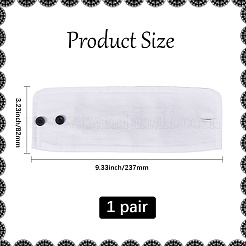 Съемные хлопковые манжеты на запястьях с резиновой кнопкой&nbsp;AJEW-WH20077-020A