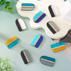 10шт 5 цвета подвески из смолы и дерева&nbsp;RESI-TA0004-53