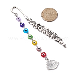 Подвеска-закладка из бисера лэмпворк ручной работы сглаза AJEW-JK00251