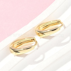Овальные серьги-кольца из латуни EJEW-Z102-33G