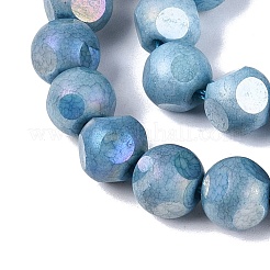 Perles de verre opaque électroplaquées teintées à effet ombré&nbsp;EGLA-Q130-01A-07