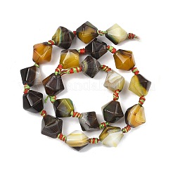 Нити из натурального полосатого агата&nbsp;G-A306-C02-01