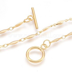 Ионное покрытие (ip) 304 нержавеющая сталь звенья цепи браслеты&nbsp;BJEW-P237-27G