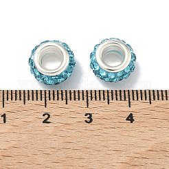 Горный хрусталь из полимерной глины европейские бусины с большим отверстием&nbsp;FPDL-R002-12