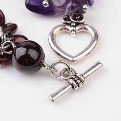 Чакра драгоценными камнями браслеты BJEW-JB02289