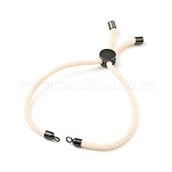 Bracelets coulissants en corde milan torsadée à moitié finis&nbsp;FIND-G032-01B-09