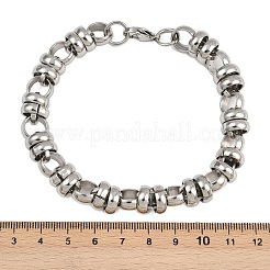 Браслеты-цепочки из нержавеющей стали 304 в стиле панк для мужчин и женщин BJEW-S181-03P