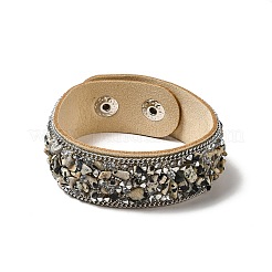 Браслет из искусственной замши с кнопкой&nbsp;BJEW-F428-08