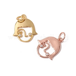 Латунные микропаве прозрачные подвески с фианитом KK-I668-05