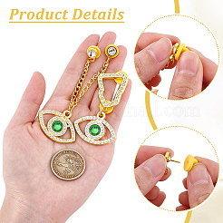 Цепочка со стразами из сплава глаз&nbsp;HJEW-WH0042-150G-03