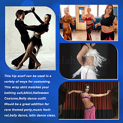 Шорты для танца живота из полиэстера с кисточками AJEW-WH0038-96A