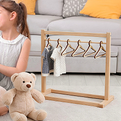 1 bolsa de perchero de madera para muñecas&nbsp;DIY-UN0008-75