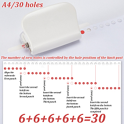 Мини пластиковый дырокол на 6 отверстие&nbsp;AJEW-WH0083-64A