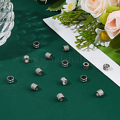 100 шт. 2 стиля бусин из нержавеющей стали 304 STAS-DC0017-28