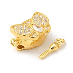 925 стерлинговая серебряная застежка для коробки с прозрачным фианитом STER-M114-10G