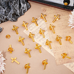 50 шт. религиозный корс сплав лацкан булавки задняя часть&nbsp;JEWB-FH0002-50G