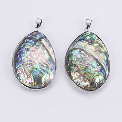 Раковины ушка / ракушка большие кулоны SSHEL-L008-22P