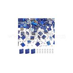 1 нить квадратных бусин из натурального лазурита G-NB0005-59
