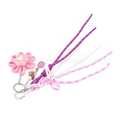 Подвесные украшения ручной работы из плетеных и полиэстеровых шнуров HJEW-JM04421-01