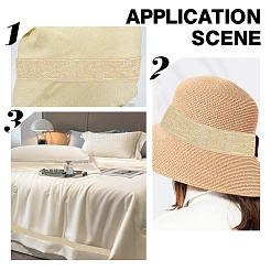 Жаккардовая лента в этническом стиле из полиэстера с изображением Лилии OCOR-WH0086-72A-02