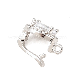 Messing Micro Pave klare Zirkonia Enhancer Shortener Anhänger Bügel&nbsp;KK-Z151-06P
