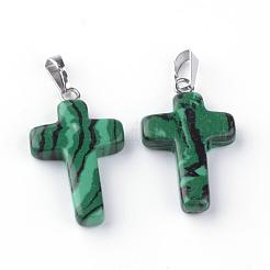 Ciondoli malachite sintetici&nbsp;G-J354-01