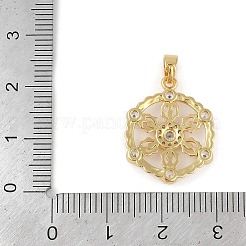 Латунные микропаве прозрачные подвески с фианитом ZIRC-M001-10G