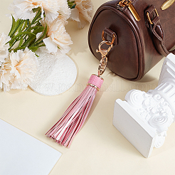1 porte-clés à pompon en cuir PU&nbsp;KEYC-CL0001-51A