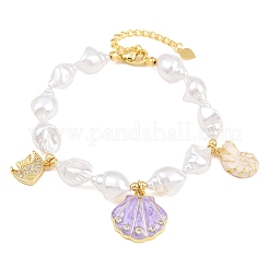 Pulseras con dijes en forma de concha de ciruela&nbsp;KK-CBA68DA-06G
