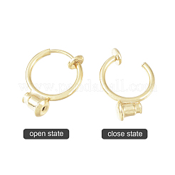 Латунные клипсы серьги выводы KK-T038-243G