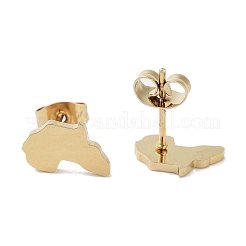 Серьги-гвоздики из нержавеющей стали 304 с вакуумным покрытием PVD для женщин&nbsp;EJEW-A048-07G