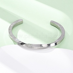 Браслеты-манжеты из нержавеющей стали 304 для мужчин и женщин BJEW-D361-04P